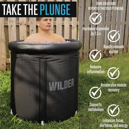 Wilder XL Cold Plunge Tub – 86 Gallon Triple-Insulated Portable Ice Bath for Recovery