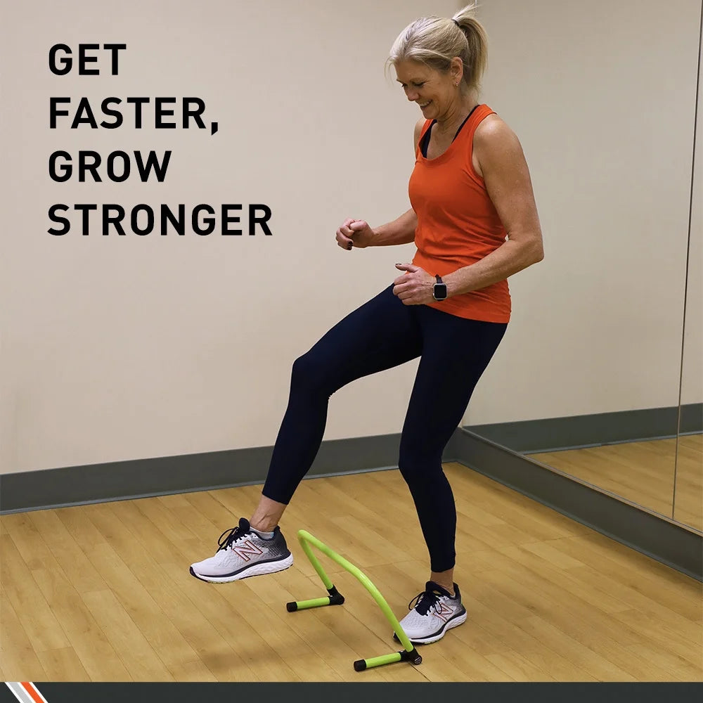 Adjustable Speed Training Hurdles – Set of 5 | Agility & Jump Training Equipment for Soccer, Track & Field, Basketball & More (Up to 19")